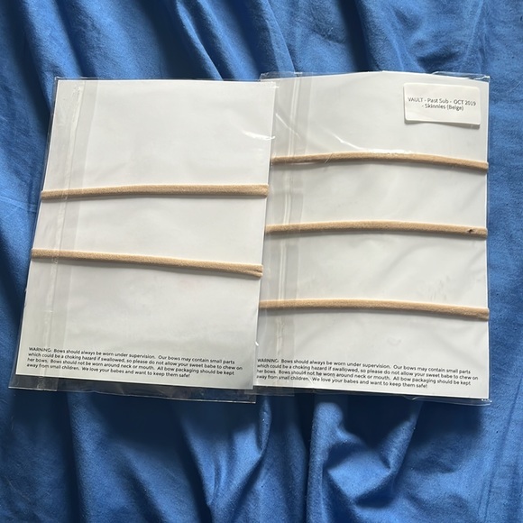 5 bows head accessories, pink, purple, orange, black, blue - Picture 2 of 2